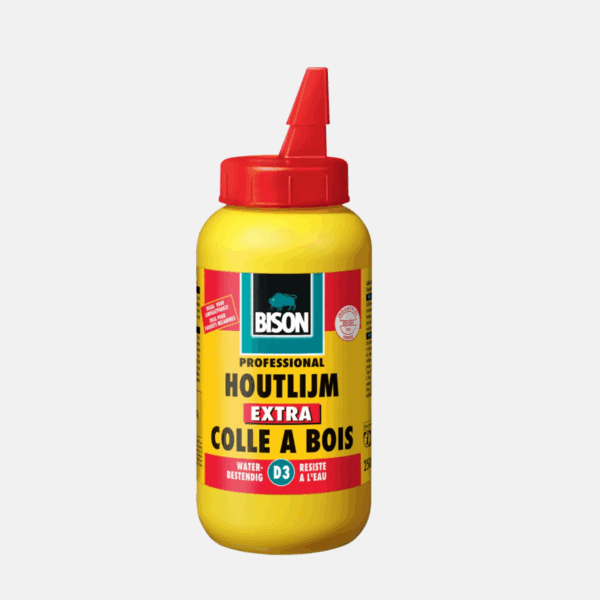 Colle à bois extra D3 en flacon de 250g de la marque BISON.