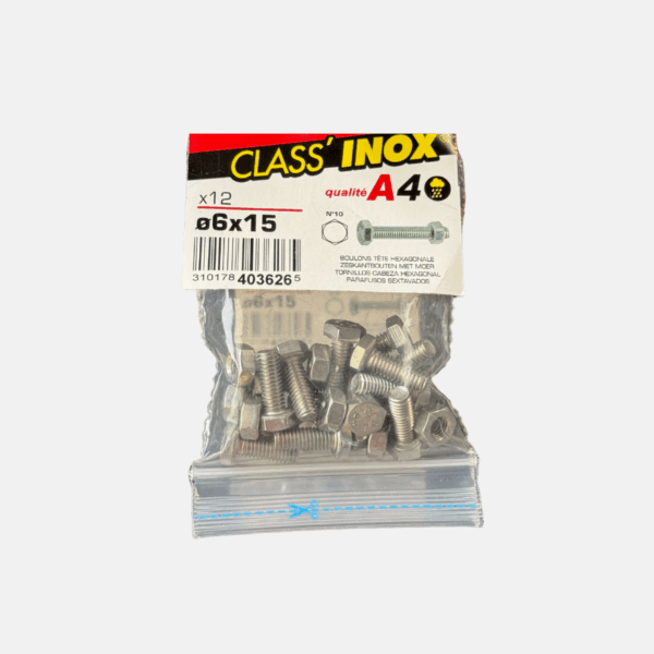 BOULON TH INOX A4 6.0x15 – Image 1