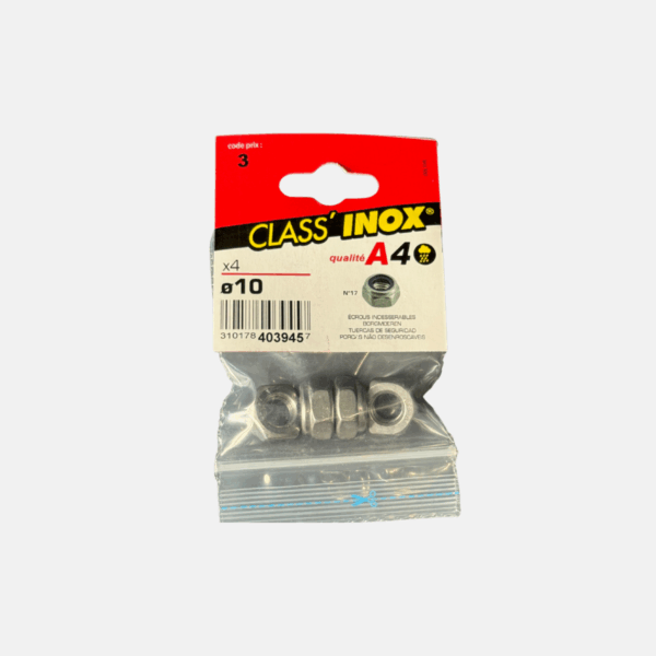 ECROUS INDES INOX A4 10mm – Image 1