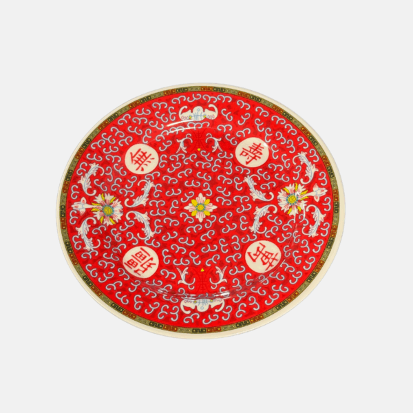 ASSIETTE MELAMINE RONDE ROUGE 25CM * – Image 1