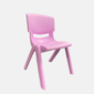Chaise pour enfant sans accoudoir en plastique - Taille médium et de couleur rose.