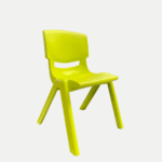 Chaise pour enfant sans accoudoir en plastique - Taille Small et de couleur vert.