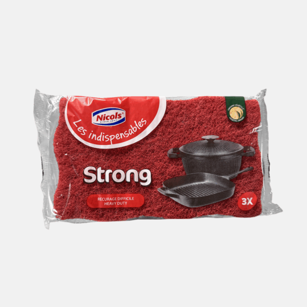 EPONGE GRATTANTE NICOLS ROUGE      X3PCS – Image 1