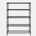 Etagère noir 5 étages en acier inoxydable de 120x60x180cm.