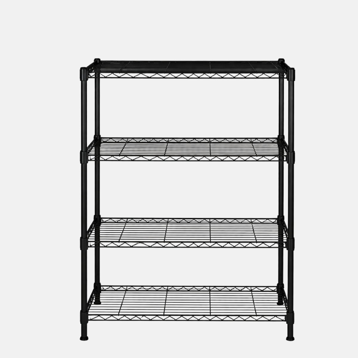 Etagère noir de 4 étages en acier inoxydable de 90x45x120cm.