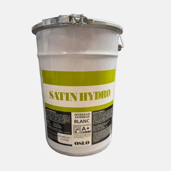 PEINT OSLO SATIN HYDRO INT/EXT 4L BLANC – Image 1