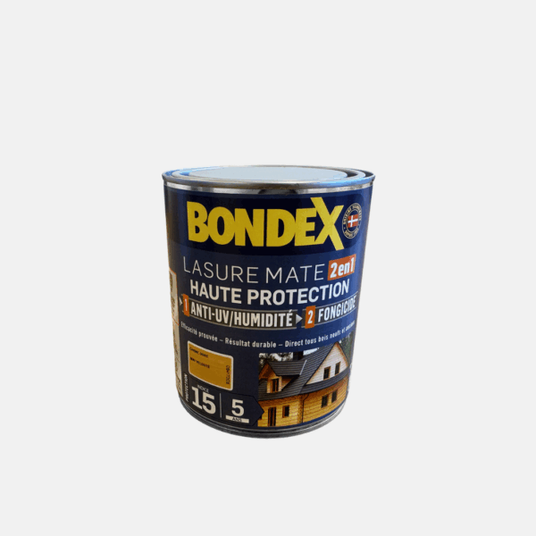 BONDEX LASURE 2EN1 5 ANS 1L CH. MOYEN – Image 1