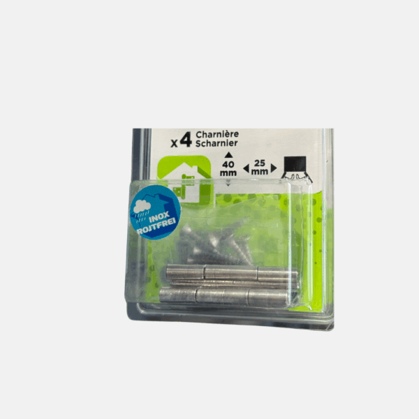 CHARNIERE INOX 40X25 – Image 1