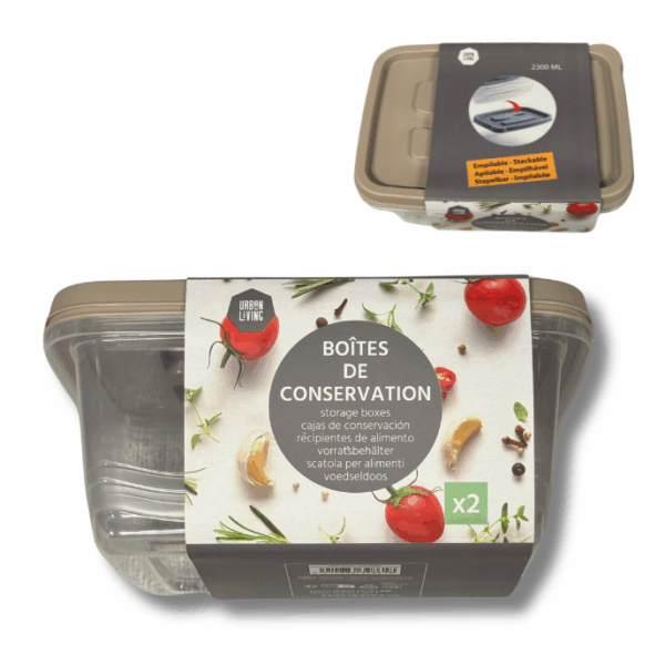 BOITE DE CONSERVATION RECTANGLE X2PC(36) – Image 1