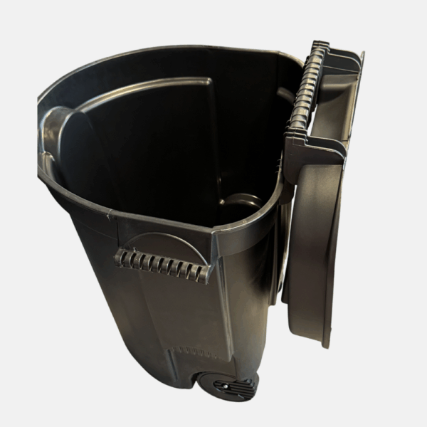 POUBELLE A ROULETTES 110L NOIR – Image 2