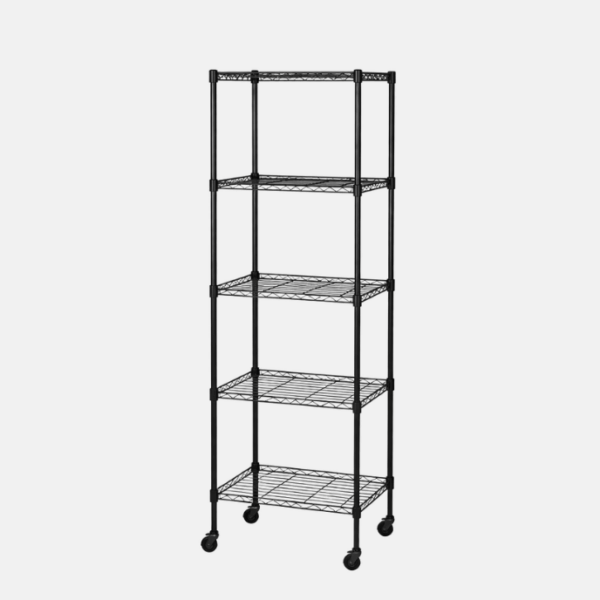 ETAGERE NOIR 5 ETG 60X45X180CM MD6045180 – Image 1