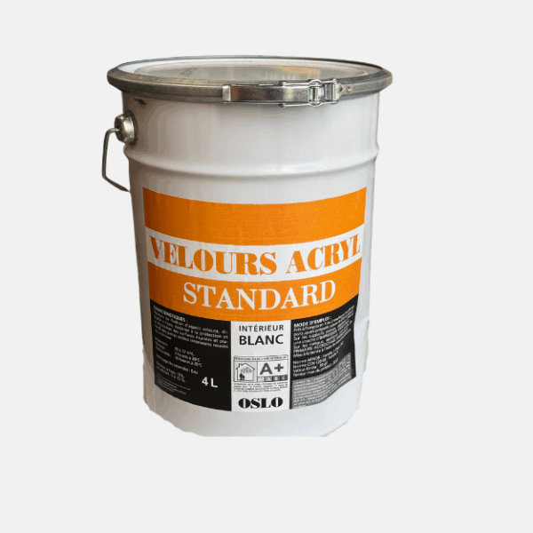PEINT OSLO VELOURS ACRYL INT 4L BLANC – Image 1