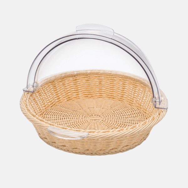 PANIER OSIER ROND AVEC COUVERCLE – Image 1