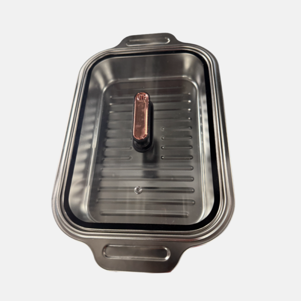 BOITE ALIMENTAIRE INOX + COUV. 52*34*6 – Image 1