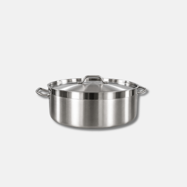 CASSEROLE INOX 40X15CM + COUVERCLE 18L – Image 1