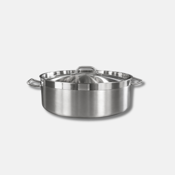 CASSEROLE INOX 40X26CM + COUVERCLE 32L – Image 1
