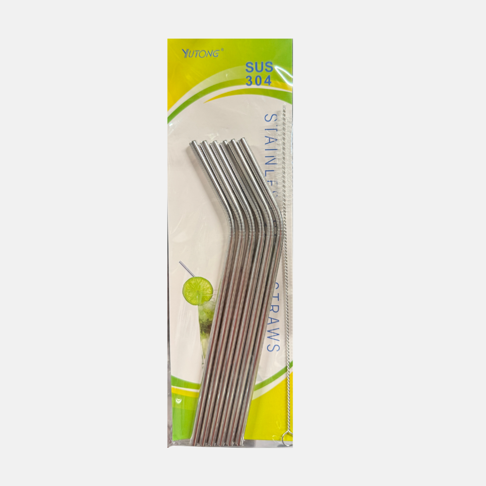 CU02613 PAILLES INCURVEES INOX 6PC+GOUPILLON