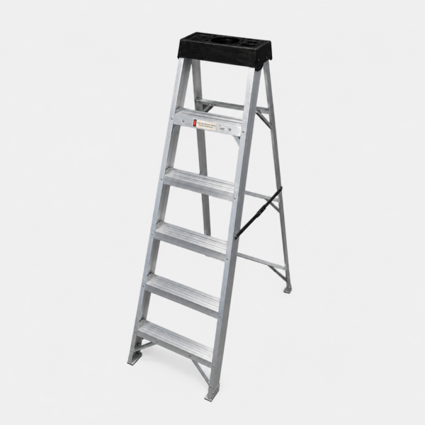 ESCABEAU ALU 5+1 MARCHES LDA1006R – Image 1