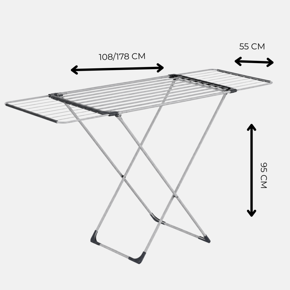 DO01765 ETENDOIR A LINGE EXTENSIBLE 108-178CM(6)