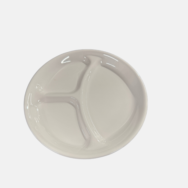 ASSIETTE MELAMINE RONDE 26CM 3 COMP (72) – Image 1