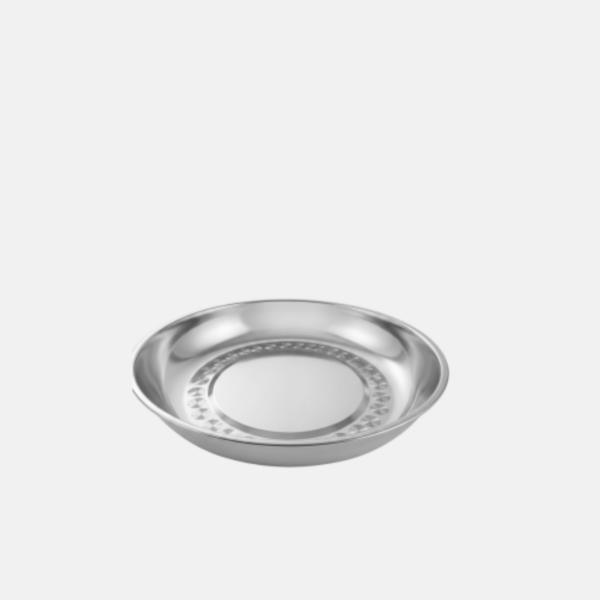 ASSIETTE INOX RONDE CREUSE 20CM – Image 1