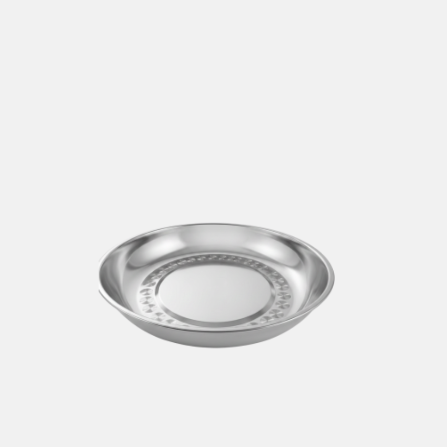 CU02422 ASSIETTE INOX RONDE CREUSE 20CM