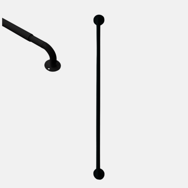 BARRE DE DRESSING 80-120CM NOIR MAT – Image 1