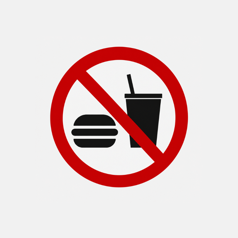 QU02902 DISQUE INTERDICTION DE MANGER OU BOIRE