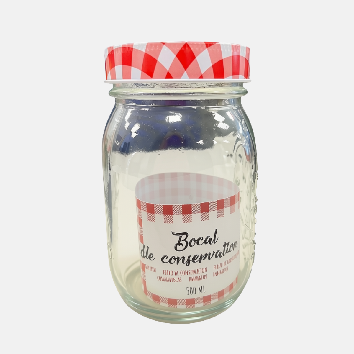 Bocal de confiture de 500 ml en verre.