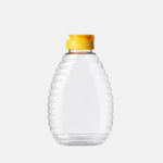 Bouteille à miel en plastique de 384 ml.
