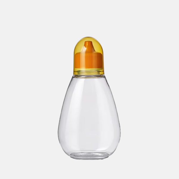 Bouteille à miel en plastique de 285ml.