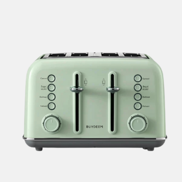 Grille-pain 4 tranches 1800W de couleur verte modèle DT640.