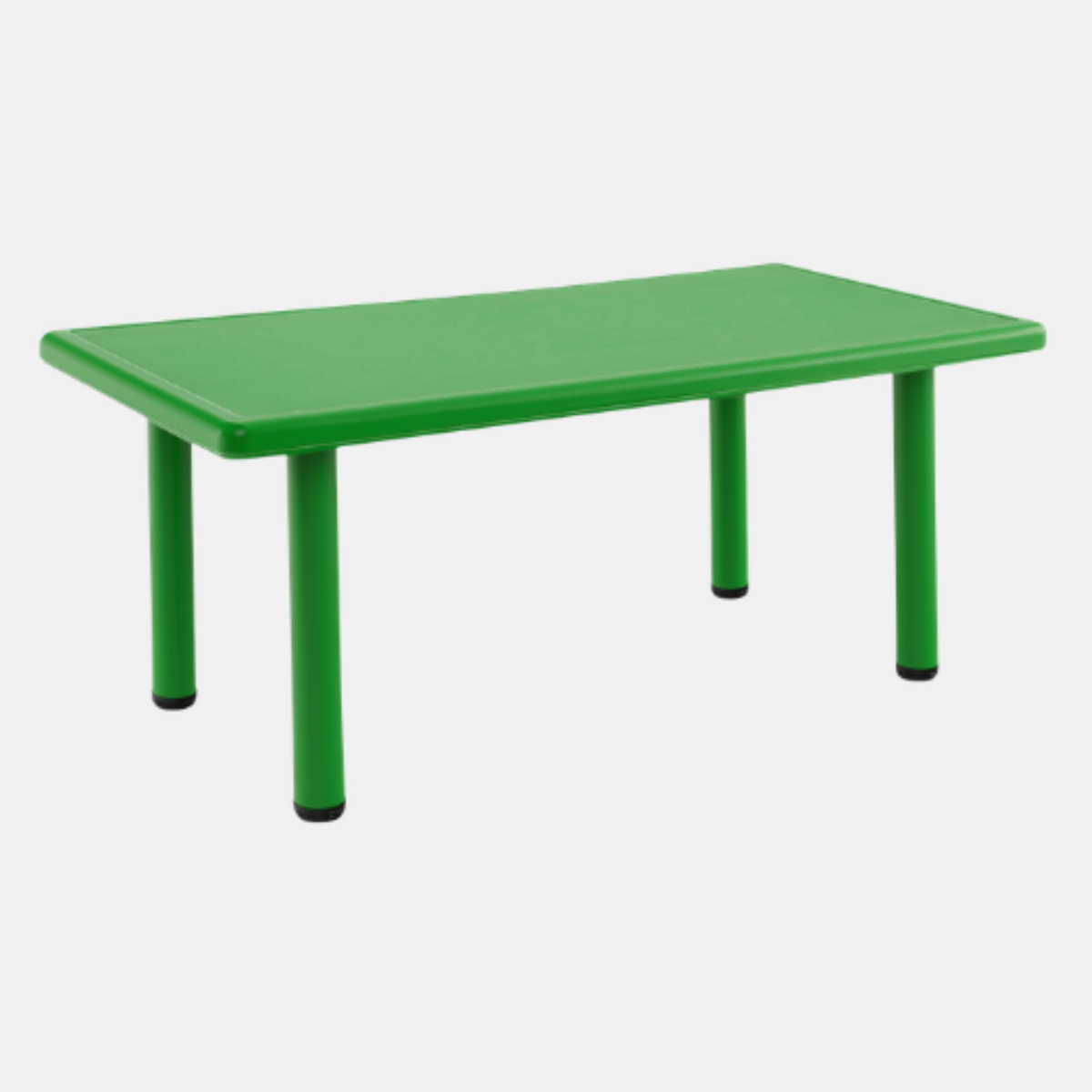 Table rectangle en plastique verte pour enfant.