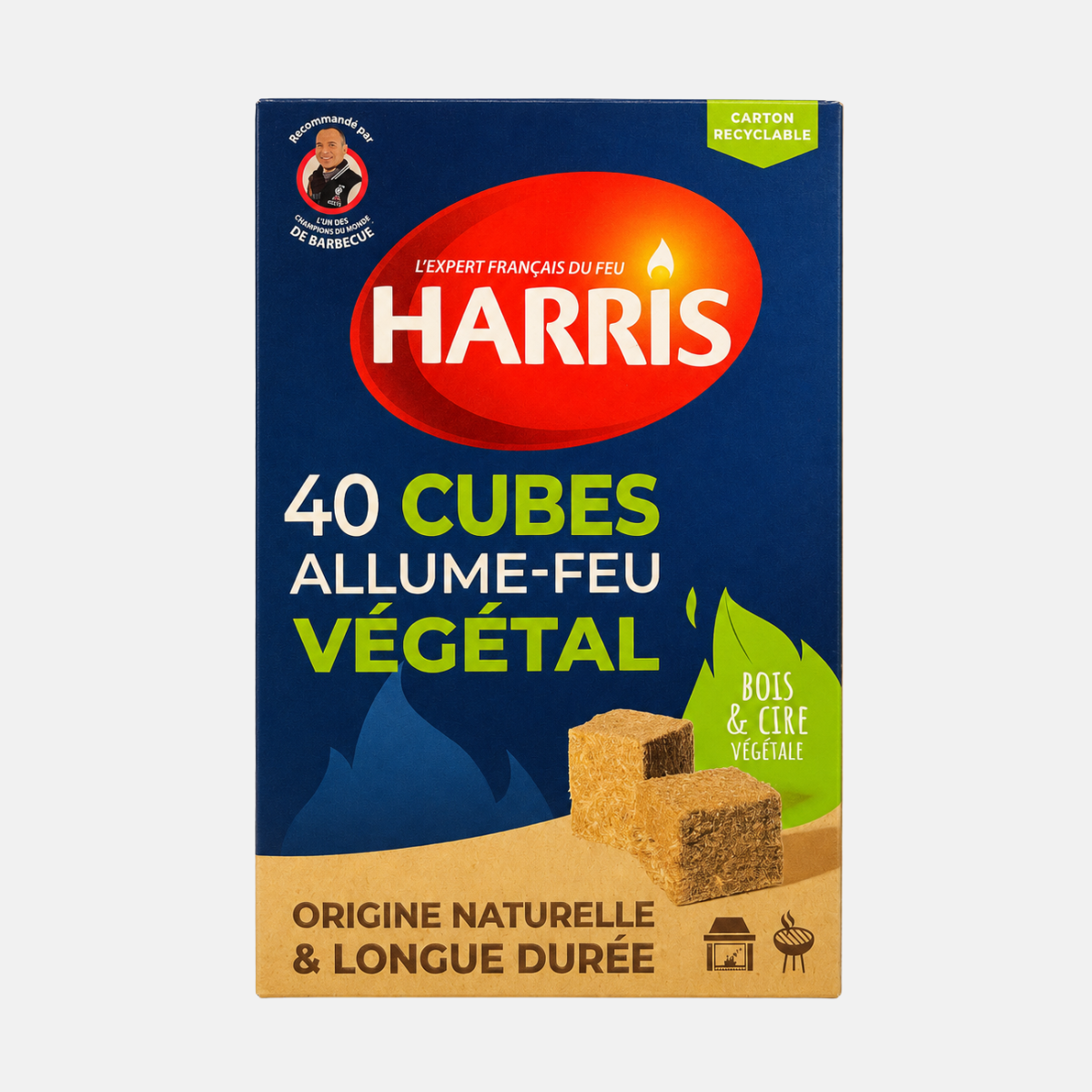 CU02872-allume-barbecue-40-cubes-harris 40 cubes allume-feu de la marque HARRIS gamme végétal.