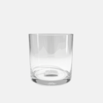 Vase en verre de forme cylindrique 12x12x12cm.