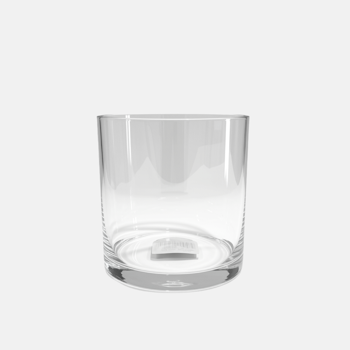 Vase en verre de forme cylindrique 12x12x12cm.
