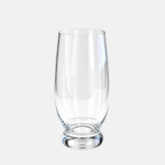 Vase en verre de forme arrondie élancée 11x11x25cm.
