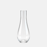 Vase en verre de forme soliflore 4x6x23cm.
