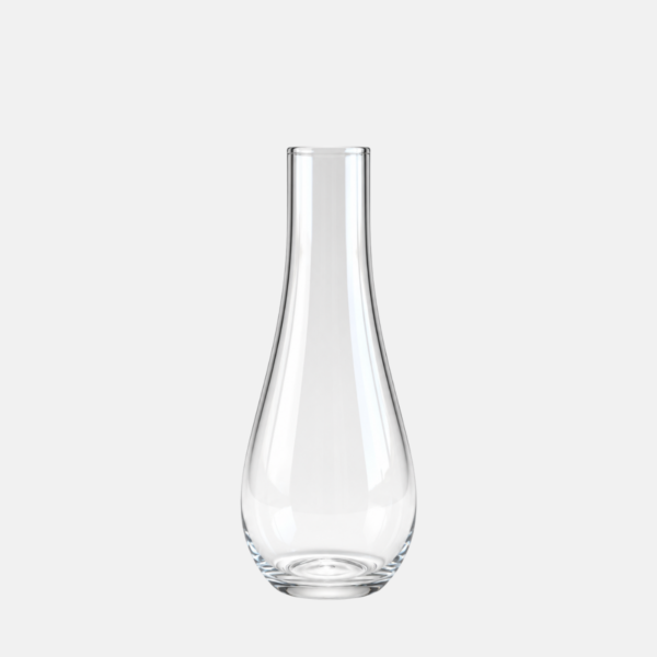 Vase en verre de forme soliflore 4x6x23cm.
