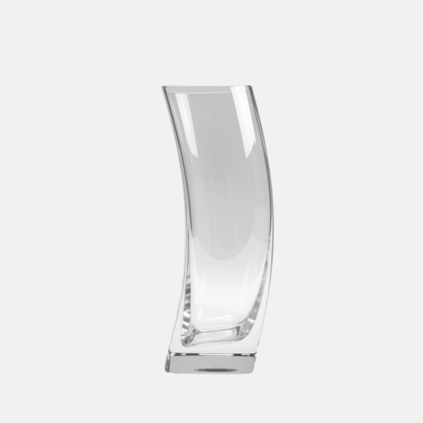 Vase en verre de forme carré élancé de 6.5x6.5x23 cm.