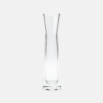 Vase en verre carré alongé droit de 5 x 6.5 x 30cm.