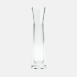 Vase en verre de forme carré élancé droit de 6x7x40cm.