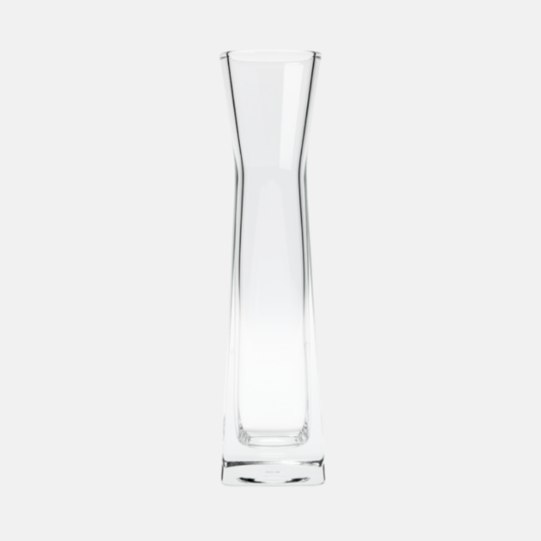 Vase en verre de forme carré élancé droit de 6x7x40cm.