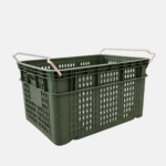 Bac à légume en plastique modèle petit de 70 litres de couleur vert olive.
