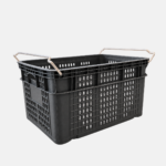 Bac à légume en plastique modèle petit de 70 litres de couleur noir.
