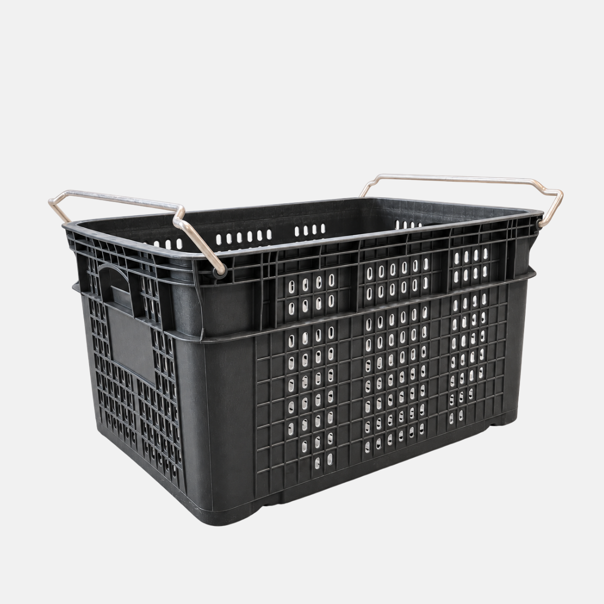 Bac à légume en plastique modèle petit de 70 litres de couleur noir.