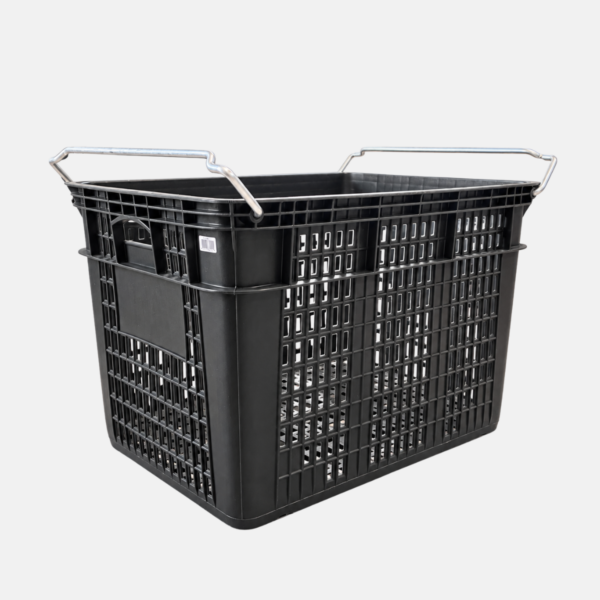 Bac à légume en plastique modèle petit de 100 litres de couleur noir.
