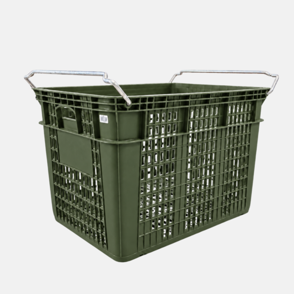 Bac à légume en plastique modèle petit de 100 litres de couleur vert olive.