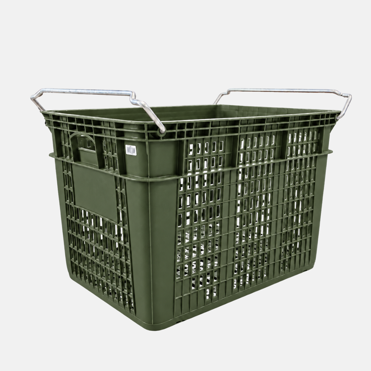 Bac à légume en plastique modèle petit de 100 litres de couleur vert olive.