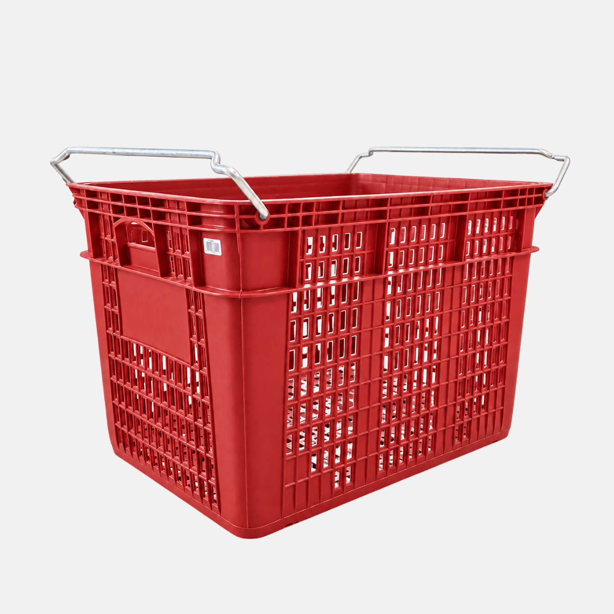 Bac à légume en plastique modèle petit de 100 litres de couleur rouge.